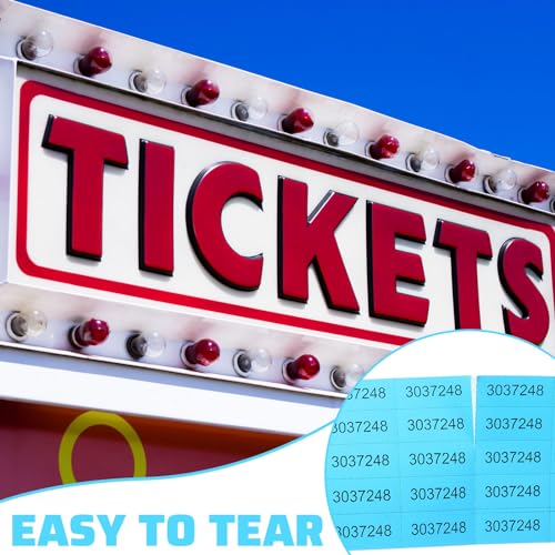 Kosiz 2000 Sheets Raffle Ticket 25 Bid Chinese Auction Tickets, Bright - color: Bright