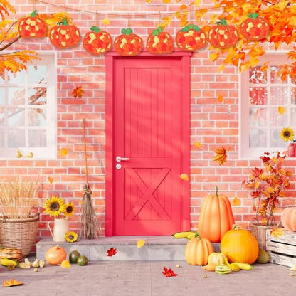Chiisong 24 Sets Fall Pumpkin Crafts Kit DIY Pumpkin Suncatcher Paper Craft - style: Pumpkin