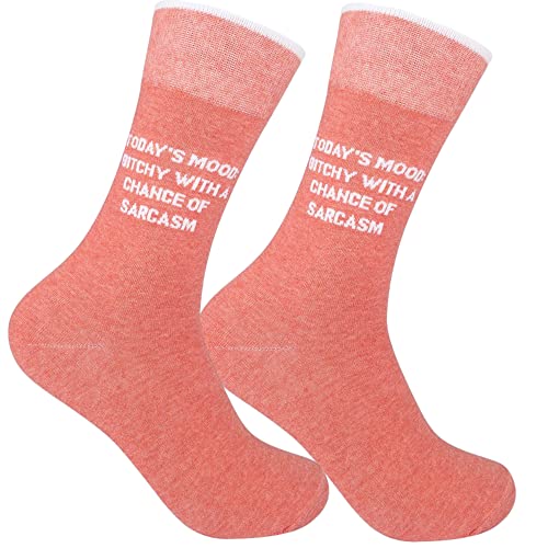 FUNATIC Socks with Funny and Profane Sayings, Sarcastic Gift for Men Women - color: Today's Mood