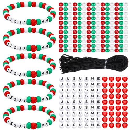 Ferreve 35 Sets Jesus Love Me Bracelet Crafts Sunday School Christmas - color: Christmas, style: Jesus Love Me