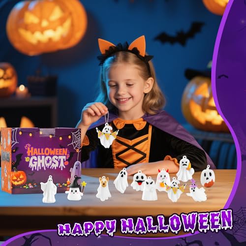 Ghost Figures, Halloween Ghost Doll, 1.6" Mini Figures - color: White Ghost 24