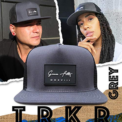 Grace Folly Trucker Hat for Men & Women. Snapback Mesh Caps - color: Charcoal Gray