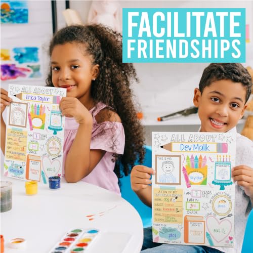 20 All About Me Posters Elementary Classroom Decor, Star Student Poster - color: Notebook