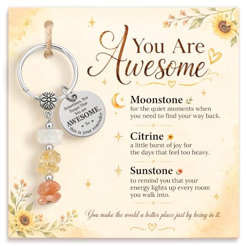 Crystal Keychain Gifts For Women, Friend, Coworker, Daughter, Mom, Faith - color: You're Awesome