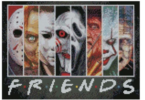 Halloween Cross Stitch Stamped Kits for Adults Beginners Home Wall Decor - color: halloween cross stitch
