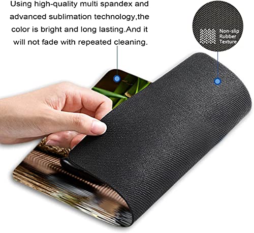 Spa Mouse Pad, Massage Stone Triplets Herbal Oil and Scent Candles Print Rectangular Mouse Pad, Non-Slip Rubber MousePads for Office Home Laptop, 9.5"x7.9"x0.12" Inch - color: TSP222