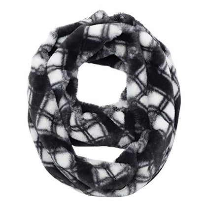 LA CARRIE Womens Leopard Print Infinity Scarf Loop Circle Neck Warmer - color: Black Plaid