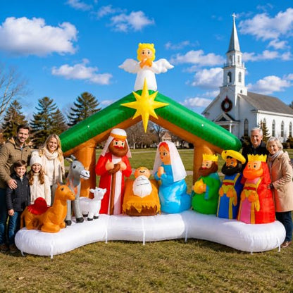 Toiyjofe 12FT Christmas Nativity Scene Inflatable with Jesus, Mary & Joseph - color: Jesus