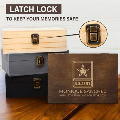 Personalized Line of Duty Memorial Box for Fallen Heroes & First Responders - style: 16. Line of Duty Memorial