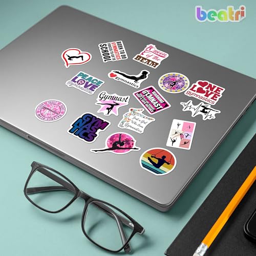 BEATRI Gymnastics Stickers 50Pcs Vinyl Waterproof Gymnastics Gifts Decor - color: Gymnastics Stickers