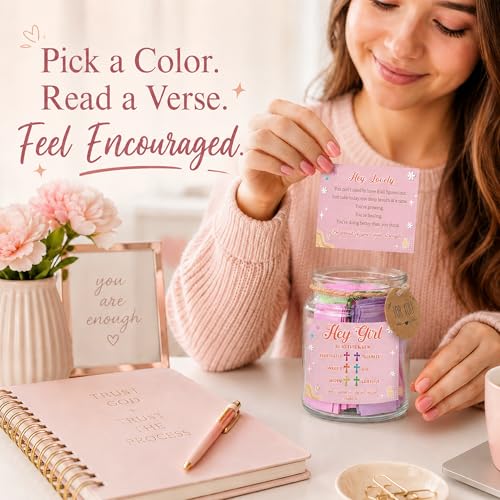 Bible Verse Jar for Teen Girl – Teen Girl Gifts Trendy Stuff, Christian Gift For Teens, Graduation Gifts - color: Bible Verse Jar For Teen Girl