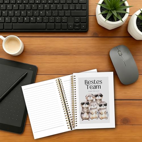 Best Team Spiral Notebook Journal, Cute Otters Journal Notebook for Employee,Employee Staff Appreciation Gifts, Team Appreciation Gifts,5.5x8.3 Inches - color: Multiple Color-7