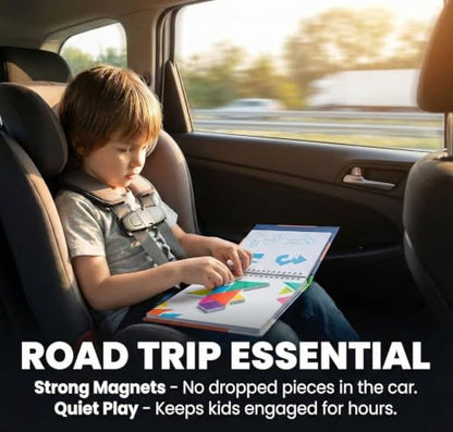 TRAVOFUN Magnetic Tangram Puzzle | Travel Games for Kids Ages 4-8 - style: Tangrams Game