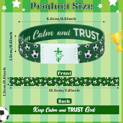 EYxsaxenk Colorful Religious Scripture Daily Bible Verse NFC Bracelets Set - color: Soccer