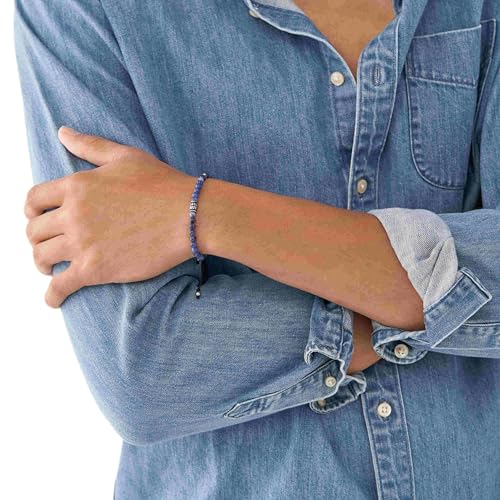 Fossil Men's Beaded Bracelet - color: Sodalite/Blue