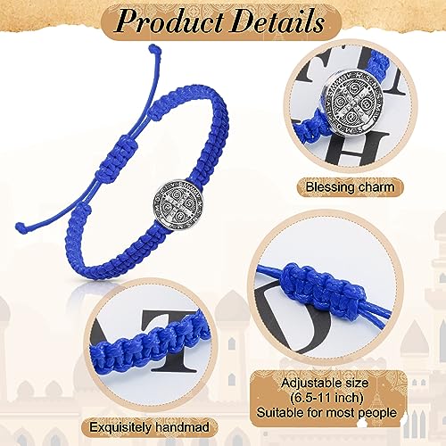 Fumete 2 Pcs Saint Benedict Medal - color: Blue