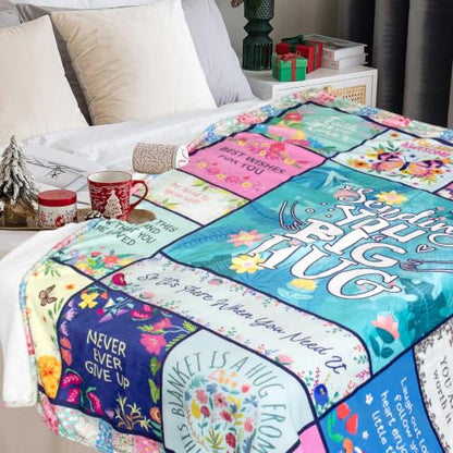 Get Well Gifts for Women, Inspirational Healing Hug Blanket 60"X50" - color: Green-hug
