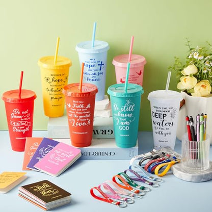 Hollowfly 24 Set/96 Pcs Christian Church Religious Gifts Bulk(Colorful) - color: Colorful
