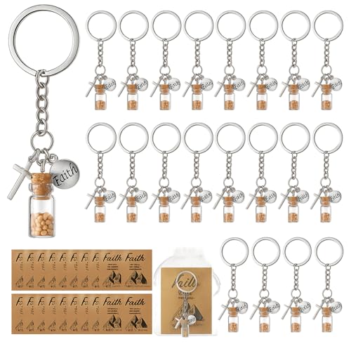 Sureio Mustard Seed Keychain Faith Gifts Sets No Seeds