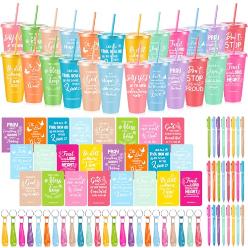 Hollowfly 24 Set/96 Pcs Christian Church Religious Gifts Bulk(Pastel) - color: Pastel