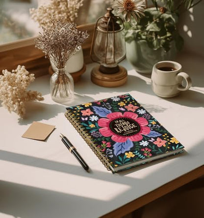 Christian Notebook For Women- Prayer Journal for Women Men,Inspirational Art Gifts for Church Members,Rejioce Alonians 5:16 Gold Spiral Bound Hardcover Bible Journaling,5.8"x8.3" - color: Alonians 5:16