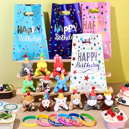 Seenelling 96 Pcs Happy Birthday Party Gift for Student Stuffed Animal