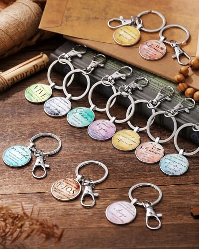Quelay Spanish Christian Keychains Bible Verse Llaveros - style: Classic