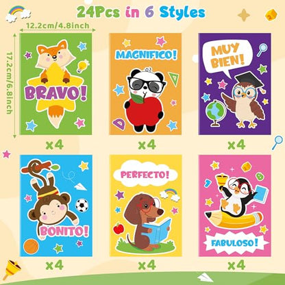 24Pcs Spanish Positive Coloring Books Motivational Color-in Pages - color: D-spanish Positive