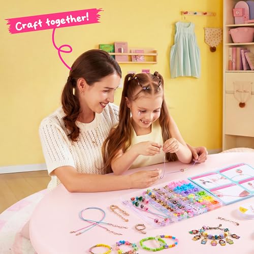 JOVA Klever Kits Princess Bracelet Making Kit, Jewelry Making Kit, Bracelets for Girls, Crafts for Kids, 4 Year Old Girl Birthday Gifts, Over 650 Beads, Make 30+ Designs