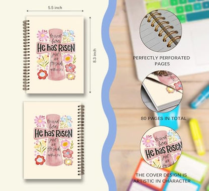 Dejfel Pink Christian Bible Verses Notebook Journal, Gift for Women Girls - color: 001bible