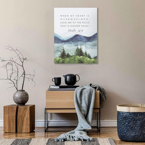Framed Inspirational Christian Canvas Wall Art 12x16 Inch - color: Mountain（Canvas）, size: 16"L x 12"W
