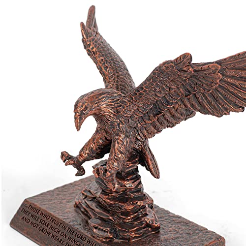 Lighthouse Christian Products Soar Like an Eagle Bronzelike Finish 6.5 x 3.75 Cast Stone Mounted Sculpture - style: Eagle