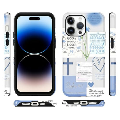 Cute Blue Jesus Christian Phone Case for iPhone 14 Pro 6.1'' - color: Blue, size: iPhone 14 Pro