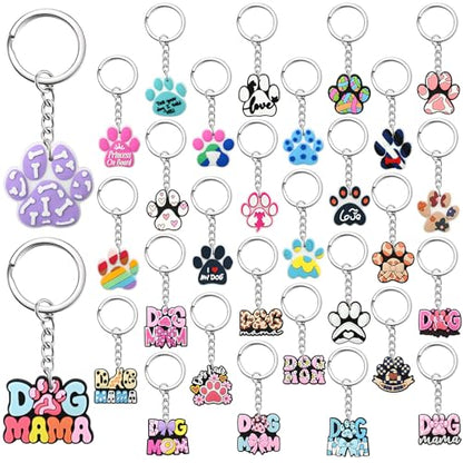 Cute Keychain Bulk,Cute Key Chain for Car Keys Purse Bag Rewards - color: Dog Mom-30