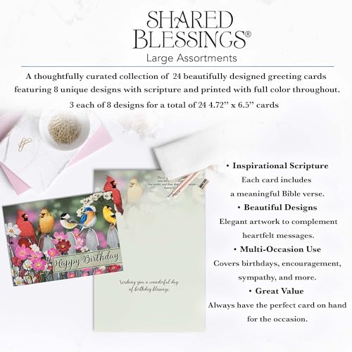 KJV Birthday Greeting Cards, 24 Count - size: 4.7 x 6.5 inches