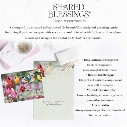 KJV Birthday Greeting Cards, 24 Count - size: 4.7 x 6.5 inches