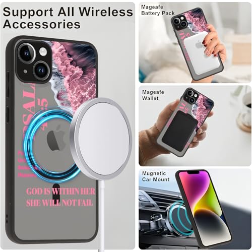 Magnetic Bible Verse Phone Case for iPhone 7/8/SE 2020/2022 4.7",Compatible with MagSafe,Jesus Famous Quotes Pattern Aesthetic Design TPU Shockproof Protective Phone Cover for Girls Women - color: Jesus, size: for iPhone 7/8/SE 2020/2022