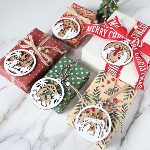 18 Pieces Nativity Scene Ornaments Christmas Tree Decorations