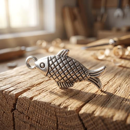 100Pcs Fish Charm Pendant, Antique Gold & Antique Silver Alloy Sea Animal Fish Shape for Jewelry Making DIY Necklace Bracelet Earring Craft Supplies