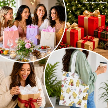 Cute Pooh Bear Aesthetic Reusable Tote Bag, Funny Gifts for Women Friends - color: Bears