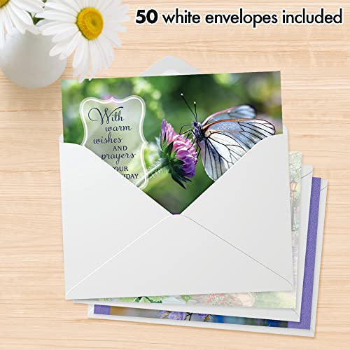 Faithfully Yours Designer Greetings Inspirational Boxed Card 50 Pack