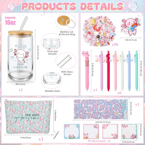 Watersay 64 Pcs Axolotl Gifts for Women Men Cute Axolotl Birthday Gifts - style: Axolotl