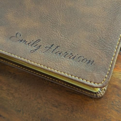 Personalized NKJV Journaling Bible | New King James Version | Custom Engraved Name | Wide Margin Study Bible | Christian Gift for Men & Women