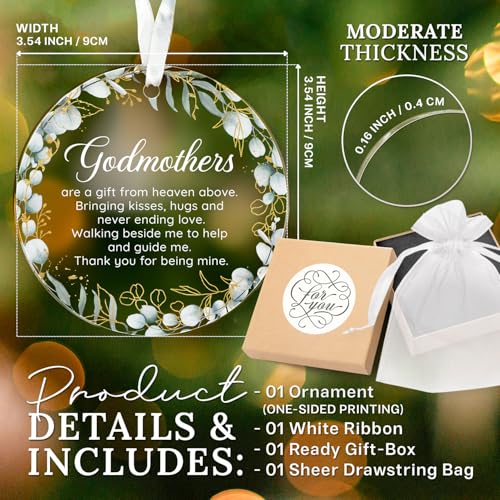 HEXMOZ Godmother Gifts from Godchild, Goddaughter - Godmother Ornament 2026 - color: Godmother