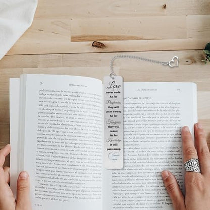 Bible Bookmark Book Lover Gift Christian Bookmark Inspirational Scripture Bookmarks Religious Gifts for Women Men Girls Book Marks for Reading First Communion Gifts for Girls Baptism Graduation Gift - color: Bible Verse Metal Bookmark 02