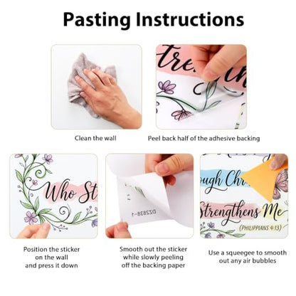 Colorful Christian Scripture Inspirational Vinyl Wall Sticker