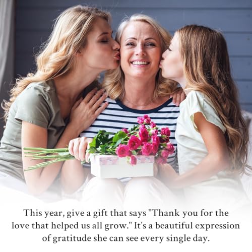 !RAKRISA Personalized Garden Stone, Mothers Day Gifts for Grandma with Grandkids Birth Flower, Unique Christmas and Birthday Gifts for Grandma (S-201) - color: S-201