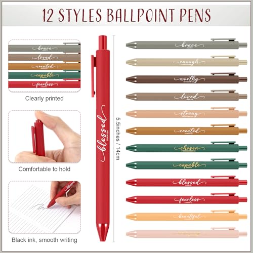 Kosiz 24 Sets Christian Gifts Bulk Prayer Journals Pens, Retro Color - color: Retro Color
