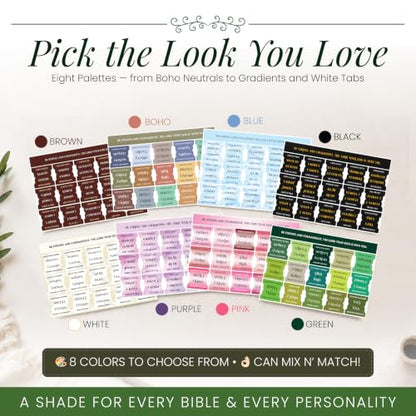 90 Christian Bible Tabs for Women and Men - Green Earth Version - color: Green Earth