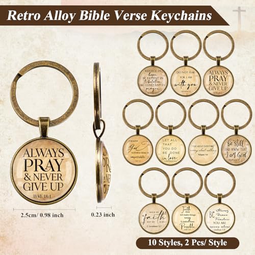 Lincia 80 Pcs Christian Bible Verse Pens Keychains Bookmarks, Wood Color - color: Wood Color